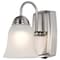 Nuvo 8 Watt, LED 1-Light Vanity Fixture, 3000K, Brushed Nickel with Alabaster Glass, With Switch 62/1569 - alternate 1